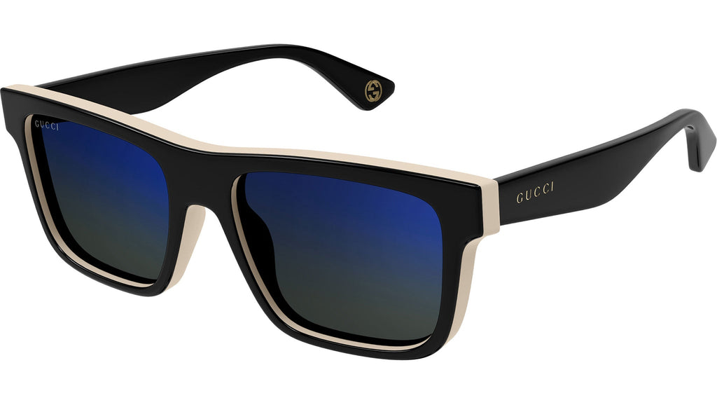 Occhiali da sole GUCCI GG1618S Shiny bilayer solid black ivory