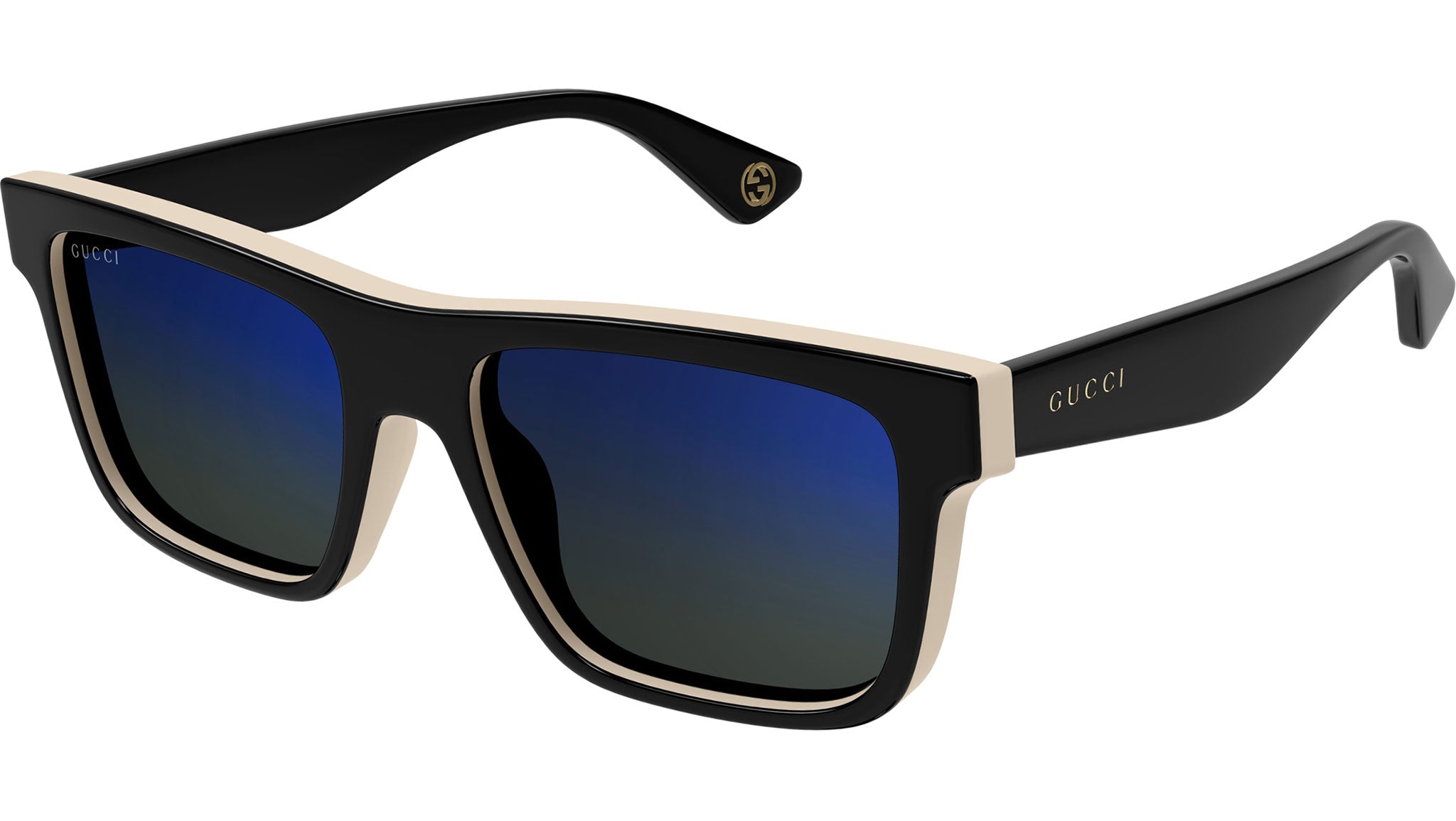 Occhiali da sole GUCCI GG1618S Shiny bilayer solid black ivory