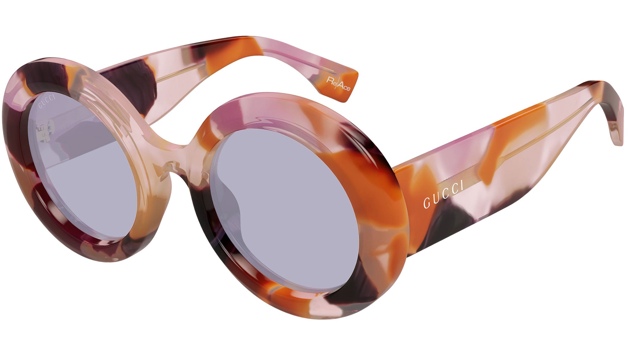 Occhiali da sole GUCCI GG1748S Spotted organic transparent violet and cloudy pink havana