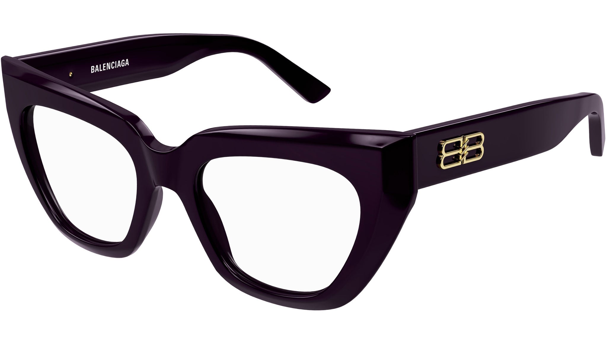 Occhiali da vista BALENCIAGA BB0238O Shiny solid dark purple