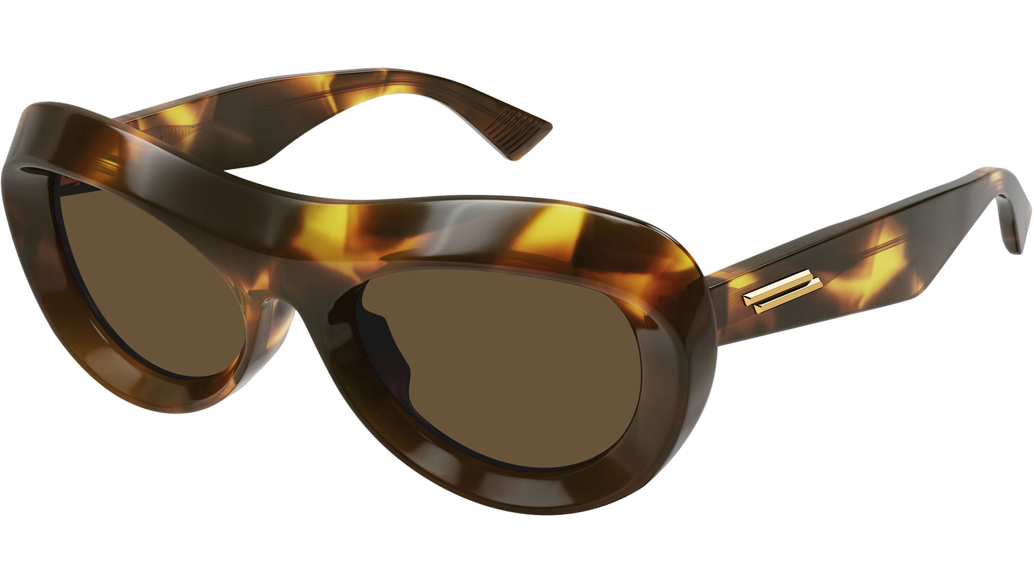 Occhiali da sole BOTTEGA VENETA BV1284S Shiny macro squared spotted havana