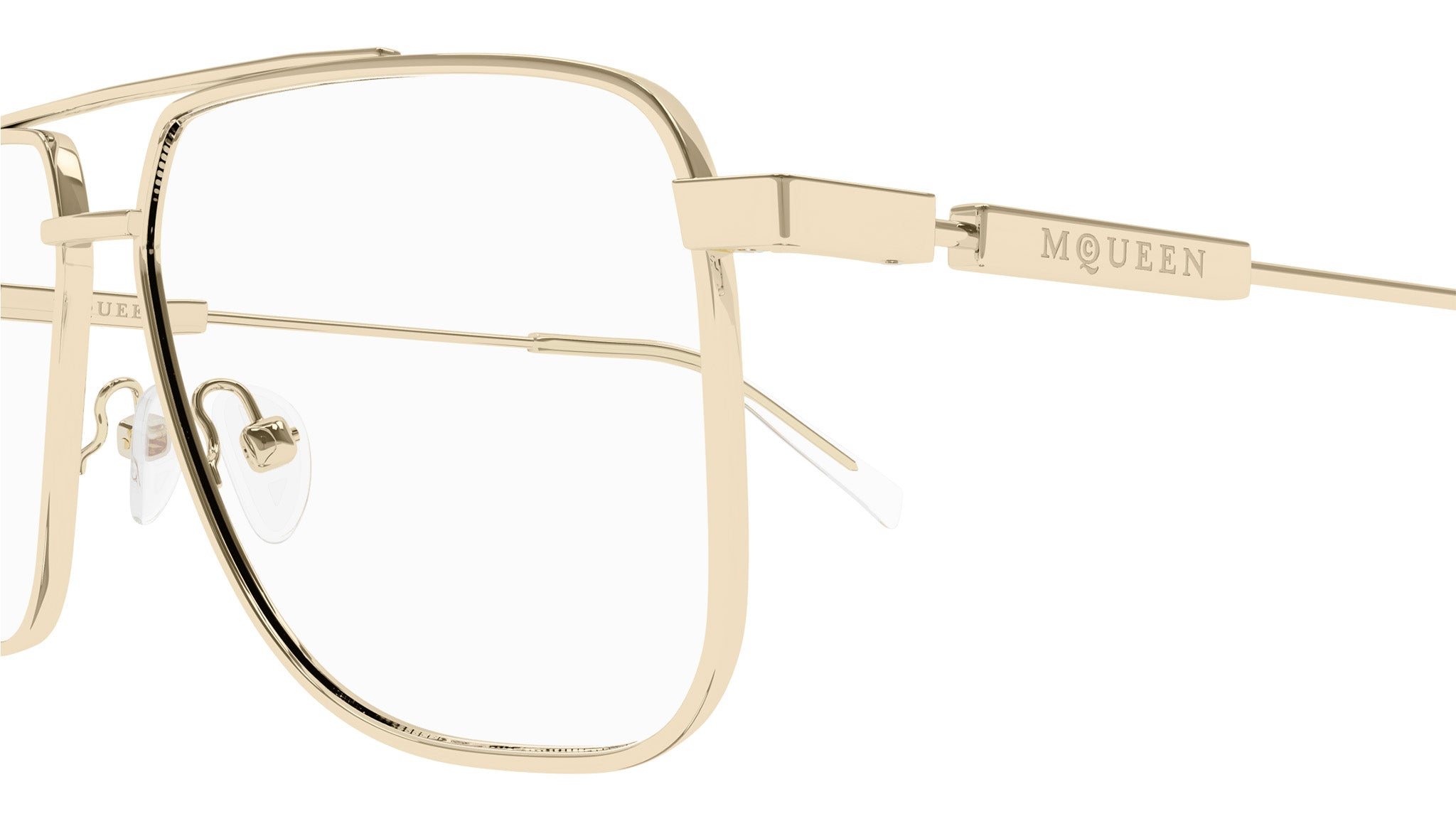 Occhiali da vista ALEXANDER MCQUEEN AM0480O Shiny light gold