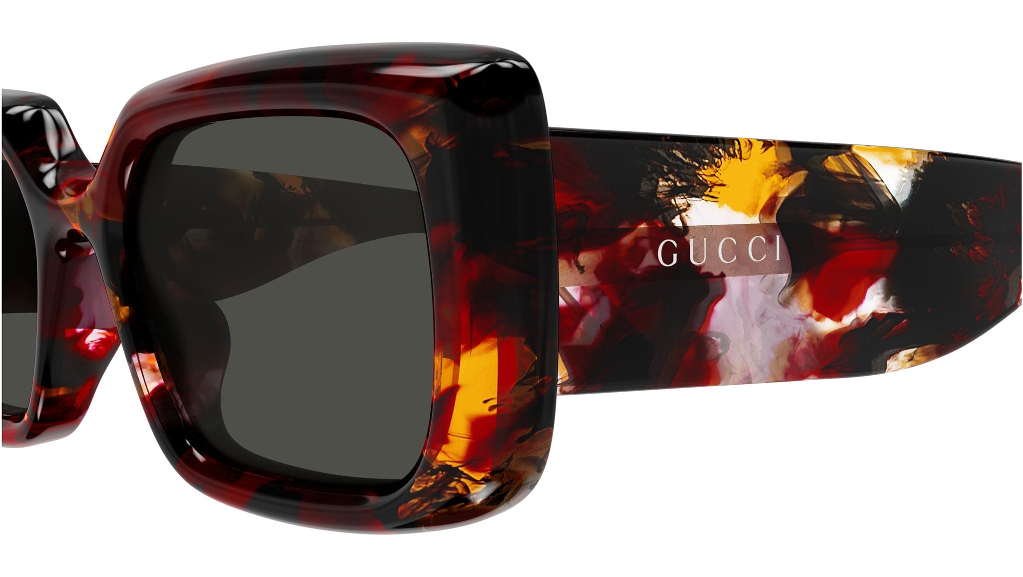 Occhiali da sole GUCCI GG1906S Shiny macro spotted burgundy havana