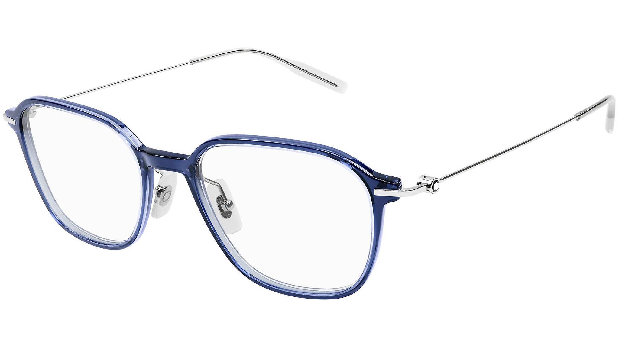 Occhiali da vista MONTBLANC MB0207O Shiny transparent blue