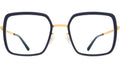 Occhiali da vista MYKITA LAYANA A76-Glossy Gold Milky Indigo