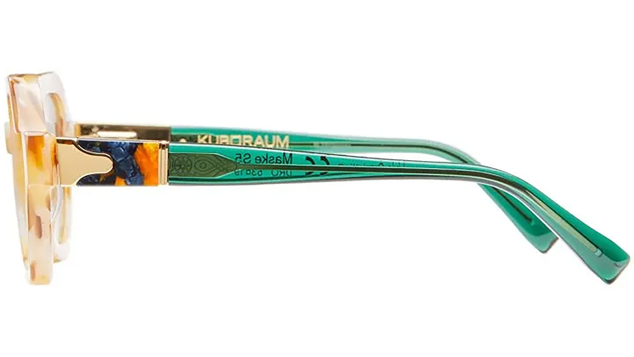 Occhiali da sole KUBORAUM S5 Honey tortoise transparent green