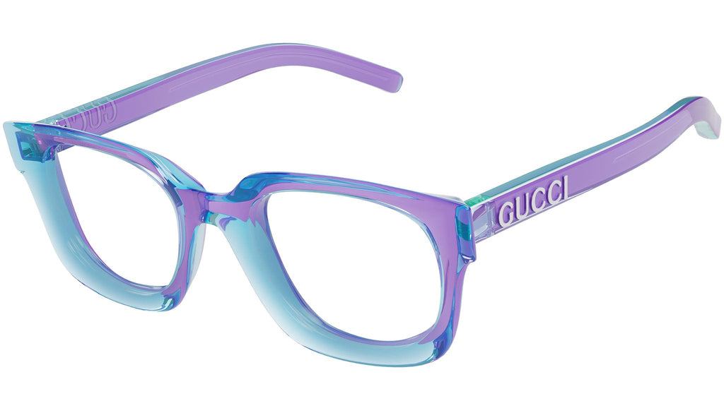 Occhiali da vista GUCCI GG1721O Front: shiny transparent violet - front edge allover shiny trasparent tiffany