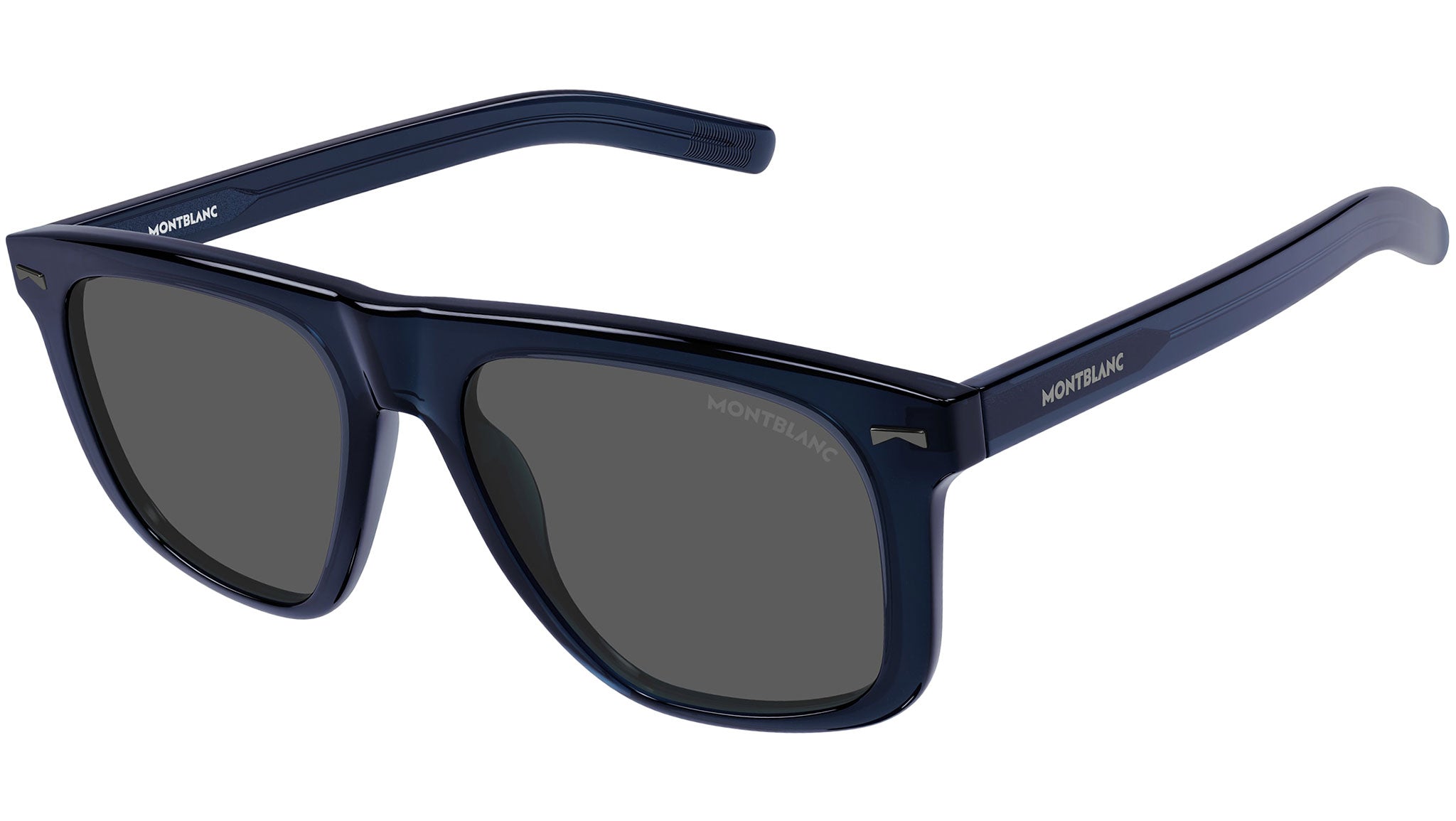 Occhiali da sole MONTBLANC MB0227S Shiny transparent dark blue