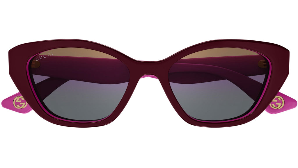 Occhiali da sole GUCCI GG1638S Shiny bilayer burgundy solid fuchsia