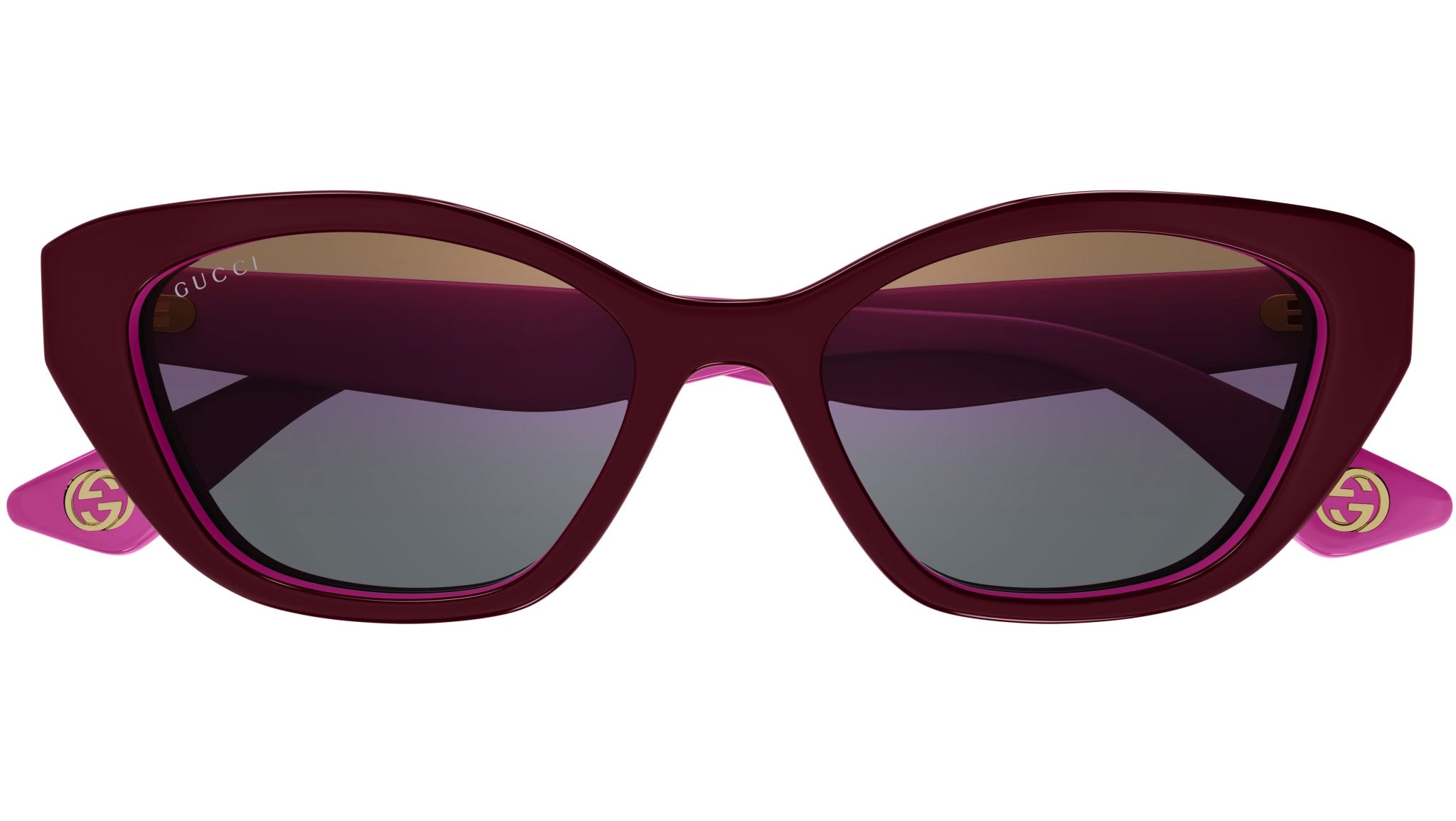 Occhiali da sole GUCCI GG1638S Shiny bilayer burgundy solid fuchsia