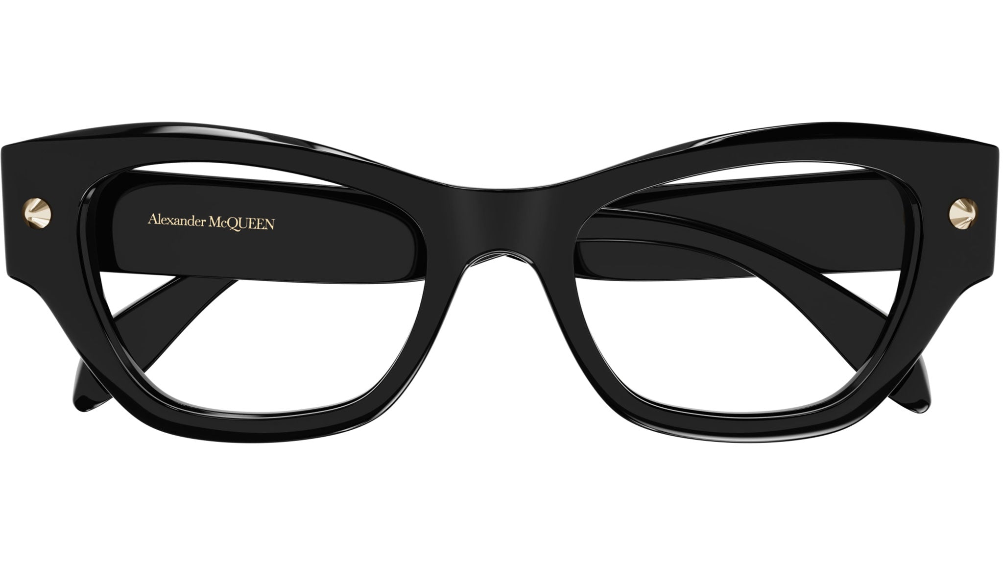 Occhiali da vista ALEXANDER MCQUEEN AM0429O Shiny solid black with light gold studs
