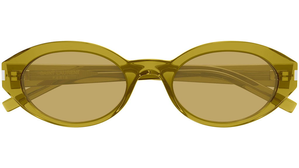 Occhiali da sole SAINT LAURENT SL567 Shiny transparent olive