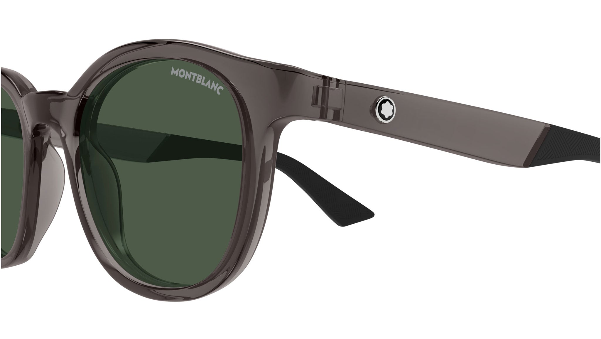 Occhiali da sole MONTBLANC MB0398S Shiny transparent grey