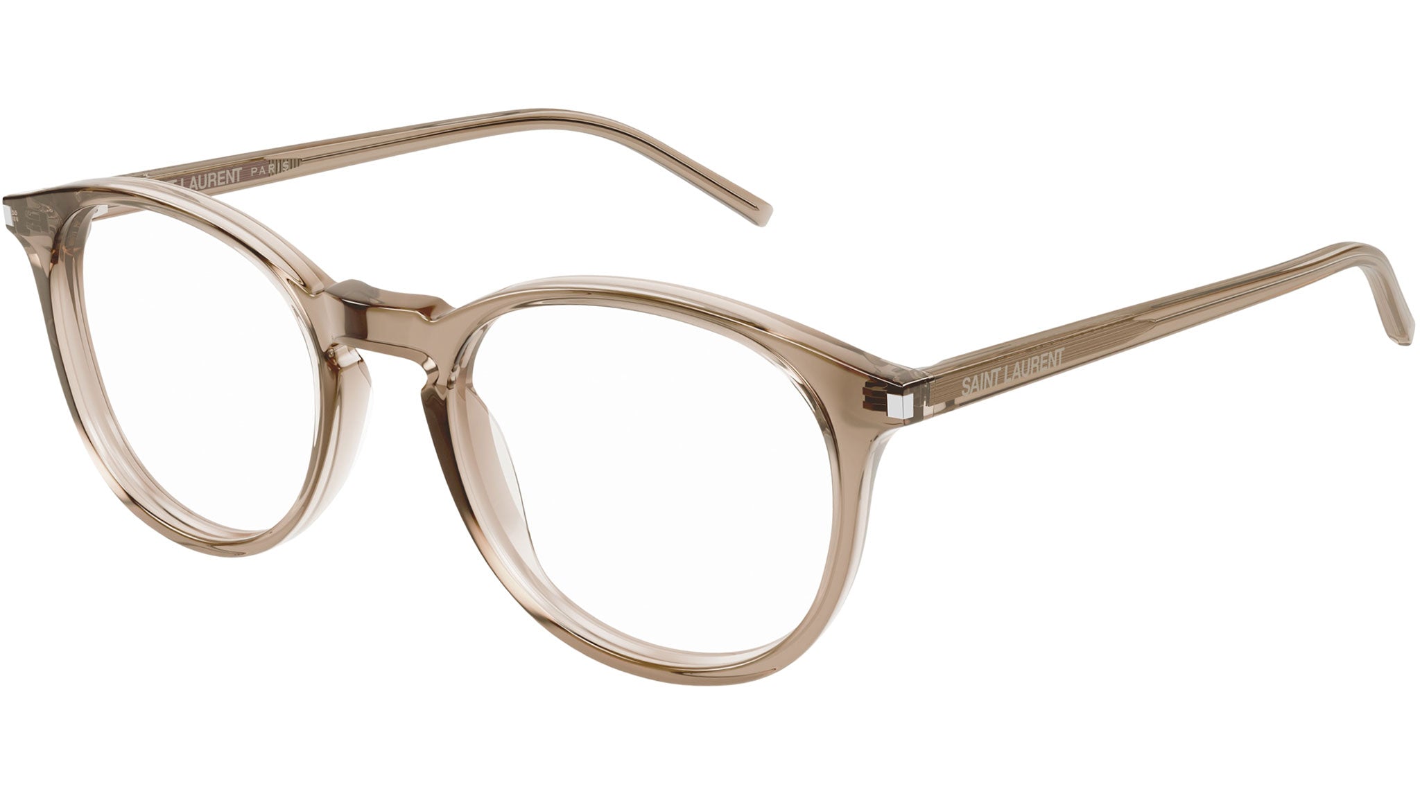 Occhiali da vista SAINT LAURENT Shiny transparent light brown