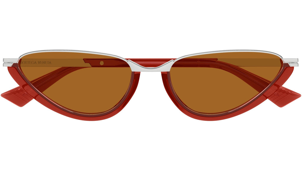 Occhiali da sole BOTTEGA VENETA BV1346S Shiny transparent bossa nova red