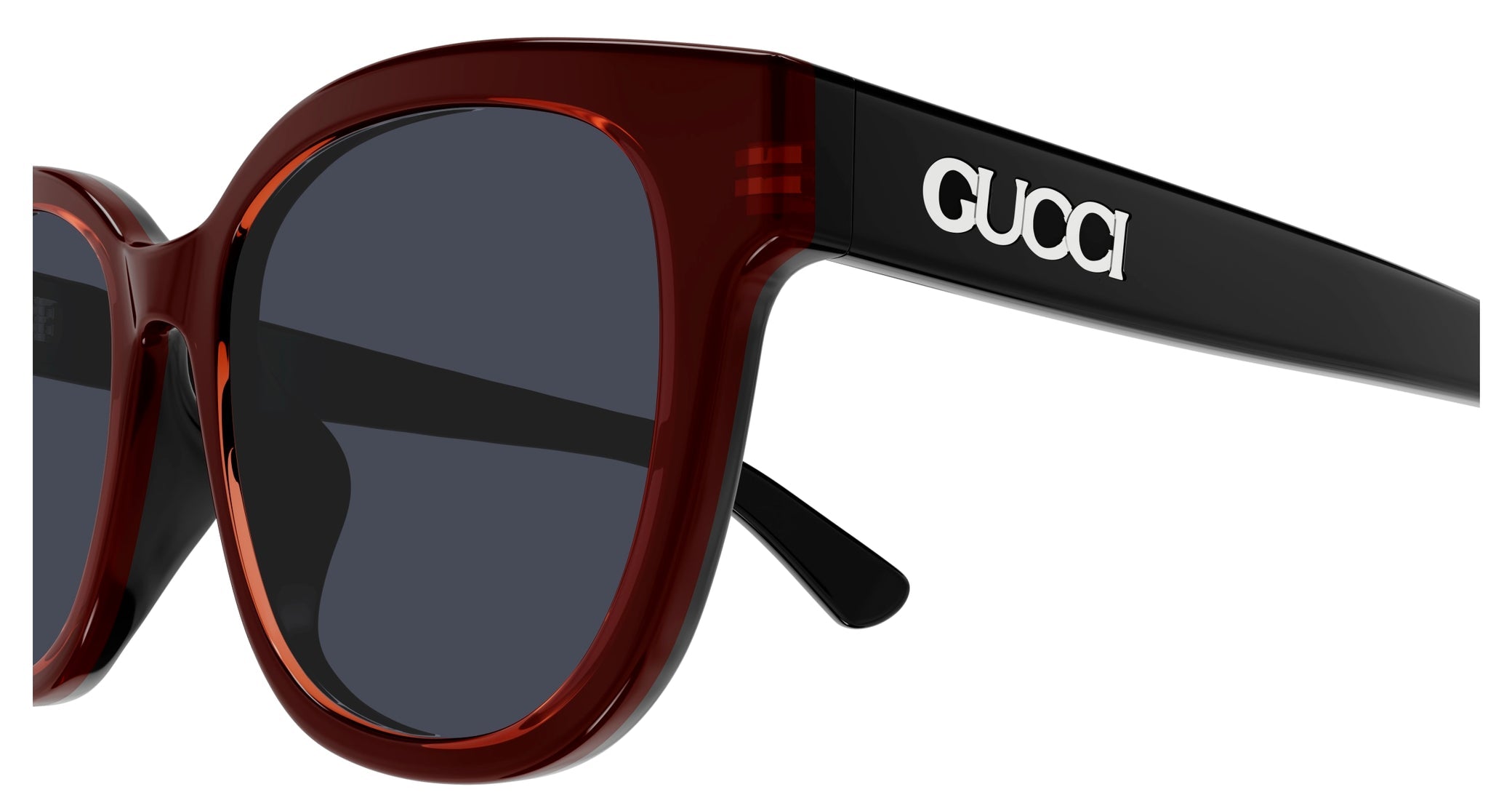 Occhiali da sole GUCCI GG1797SK Shiny bilayer transparent orange + solid black