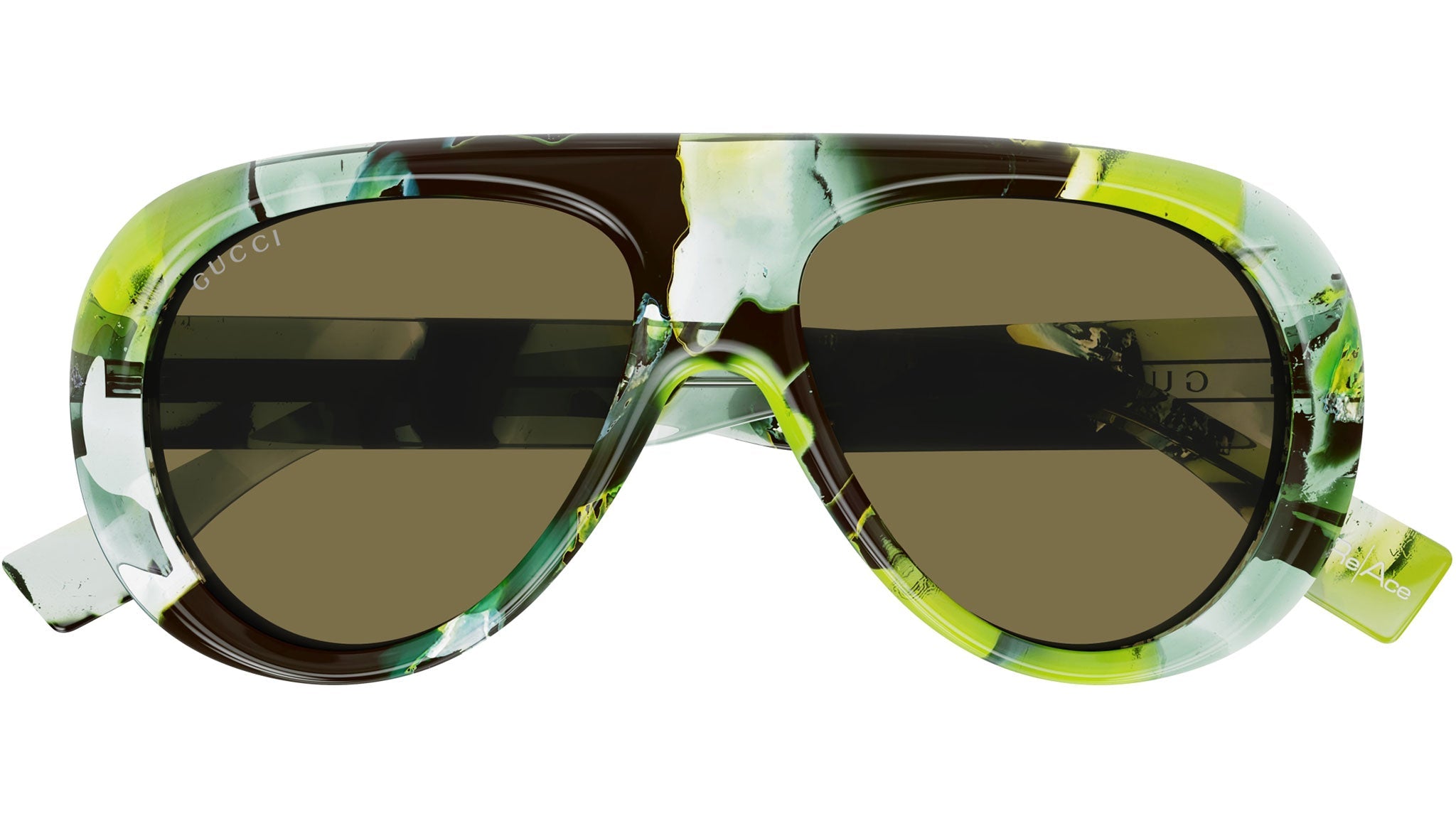 Occhiali da sole GUCCI GG1909S Macro spotted transparent green