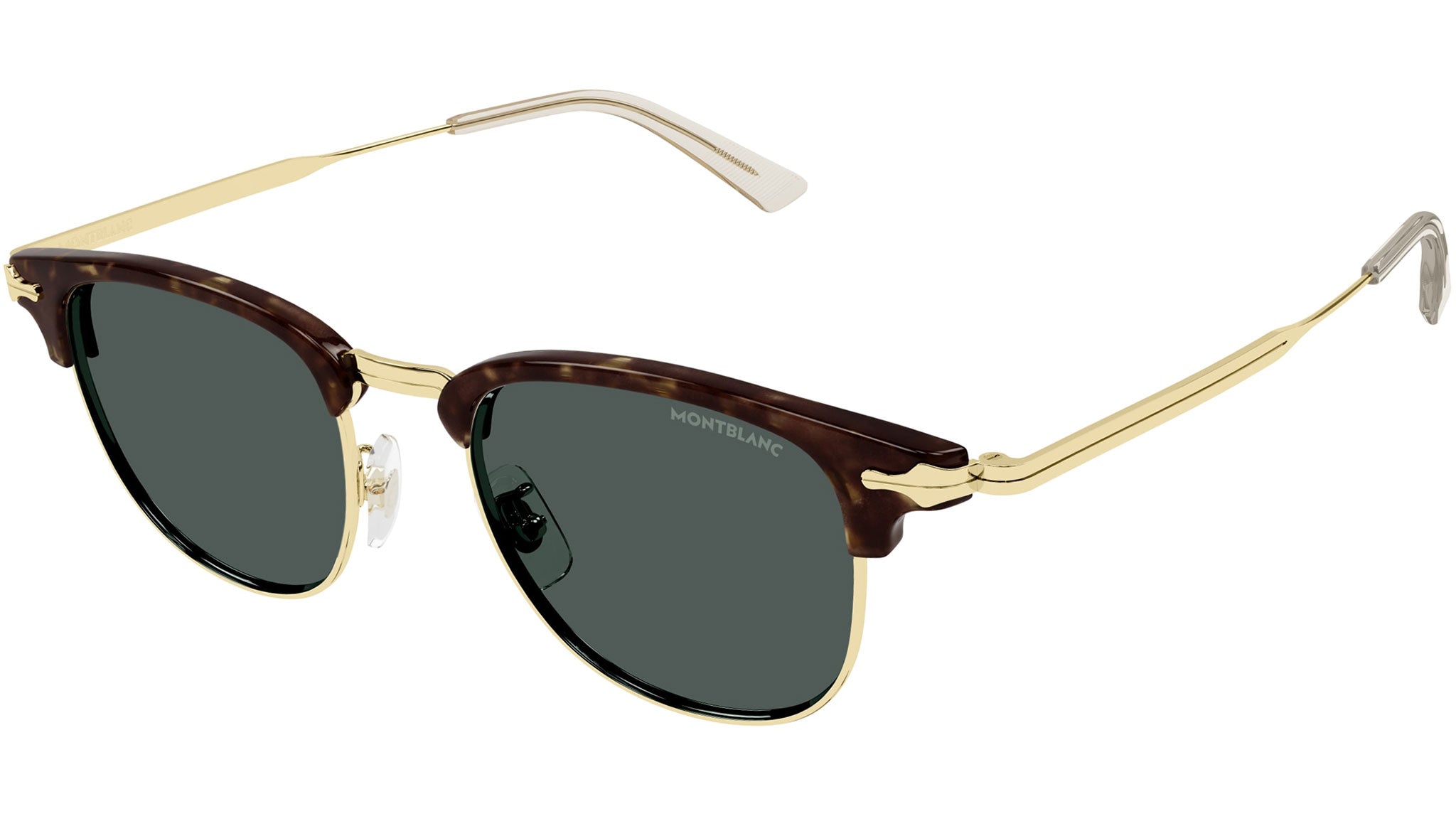 Occhiali da sole MONTBLANC MB0364S Shiny endura gold, shiny dark havana ciliar