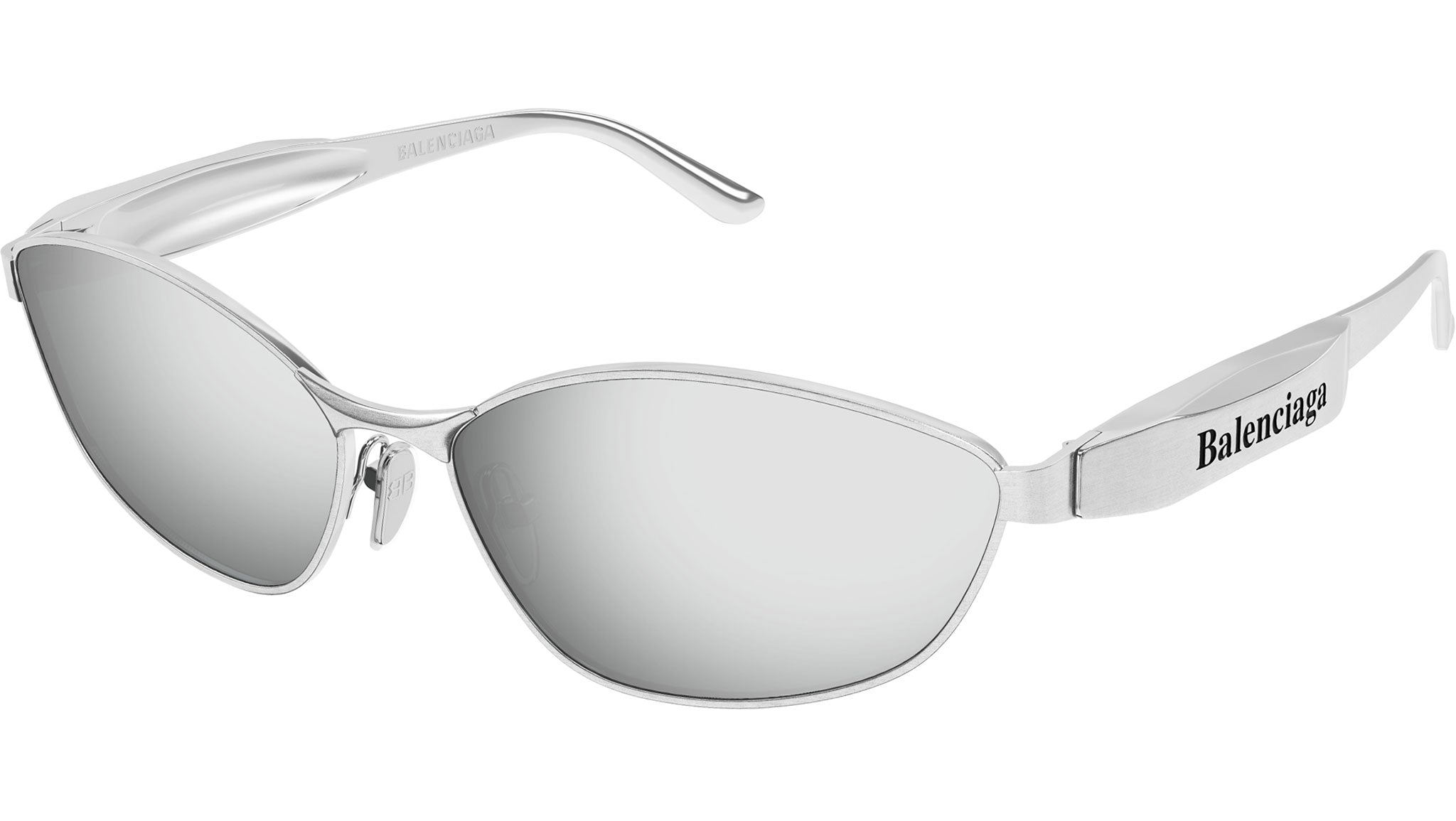 Occhiali da sole BALENCIAGA BB0356S Shiny horizontal brushed silver