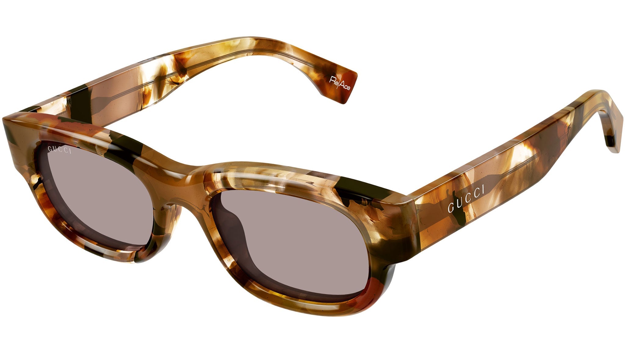 Occhiali da sole GUCCI GG1910S Macro spotted transparent brown