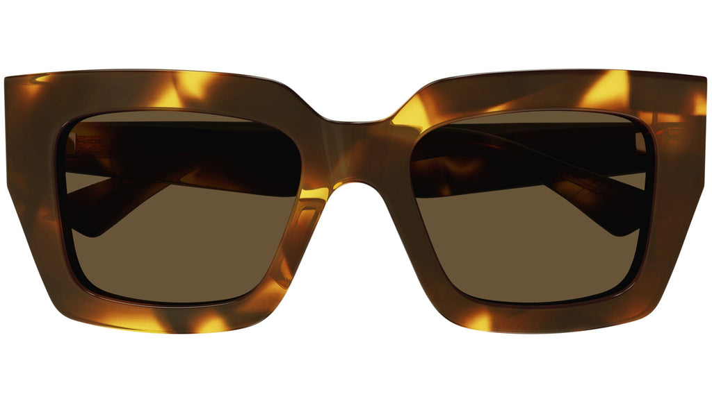 Occhiali da sole BOTTEGA VENETA BV1212S Shiny macro squared spotted havana