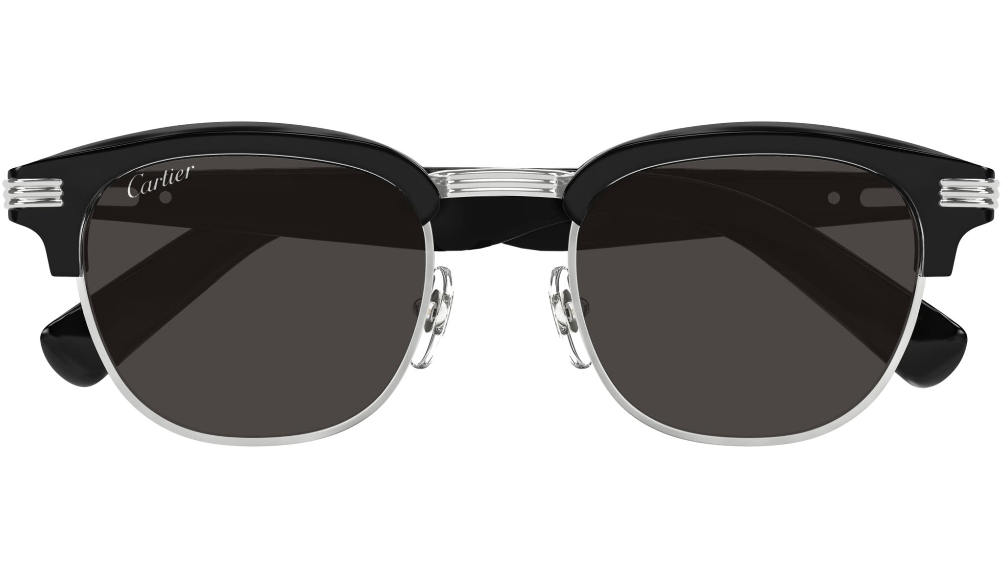 Occhiali da sole CARTIER CT0496S Black with smooth platinum finish metal front
