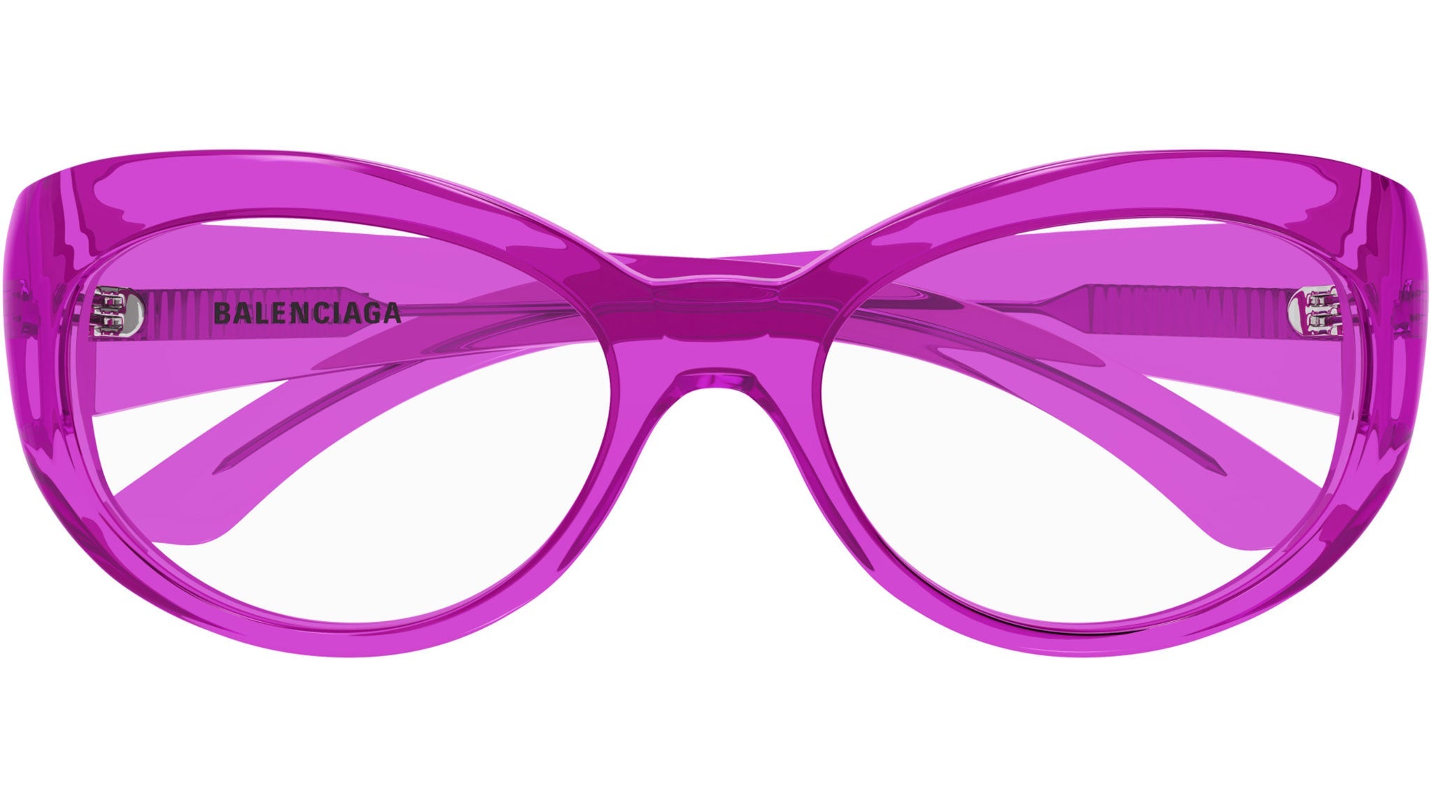 Occhiali da vista BALENCIAGA BB0268O Shiny transparent fuchsia
