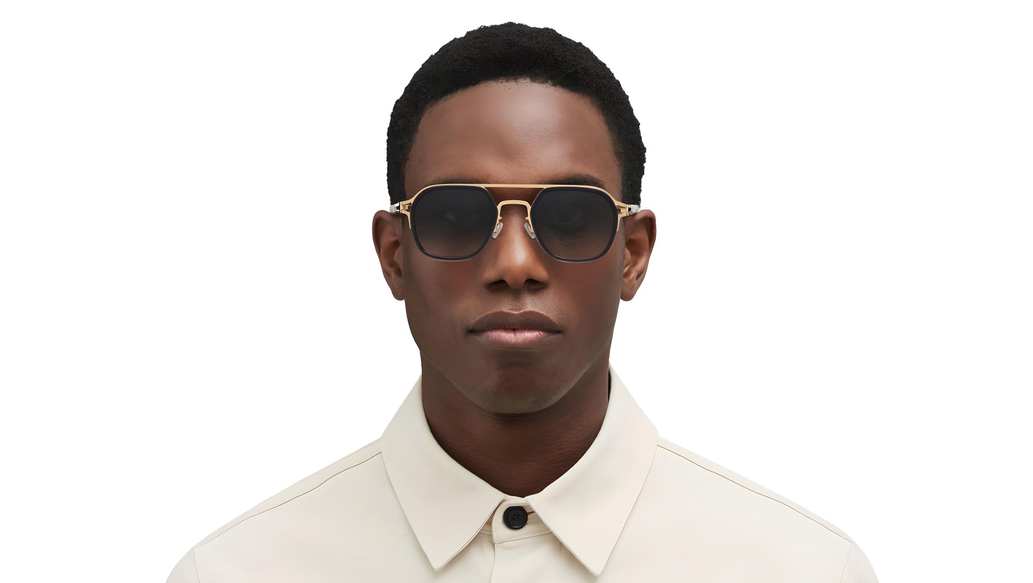 Occhiali da sole MYKITA LEELAND Glossy gold milky