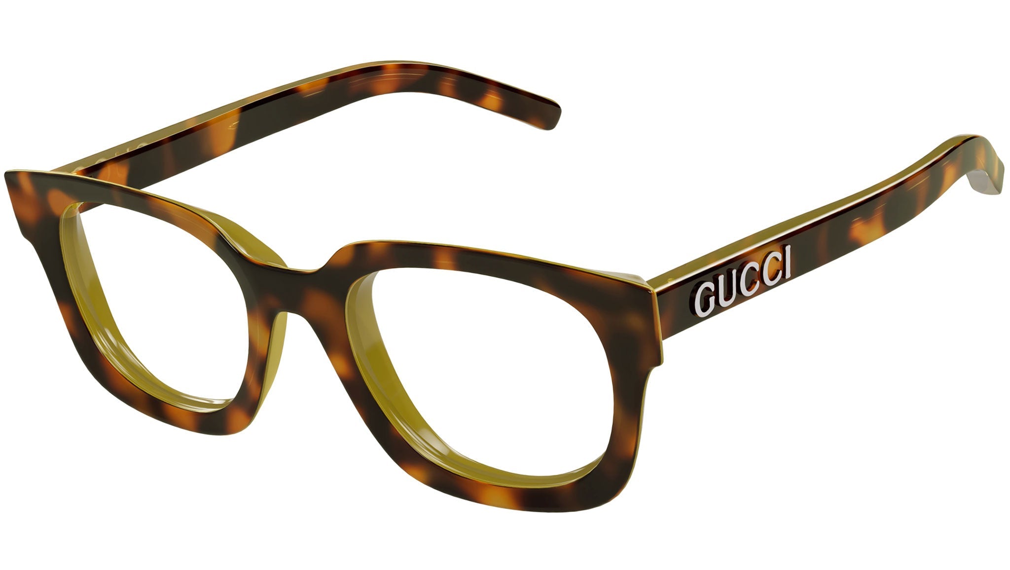 Occhiali da vista GUCCI GG1721O Shiny spotted havana + yellow