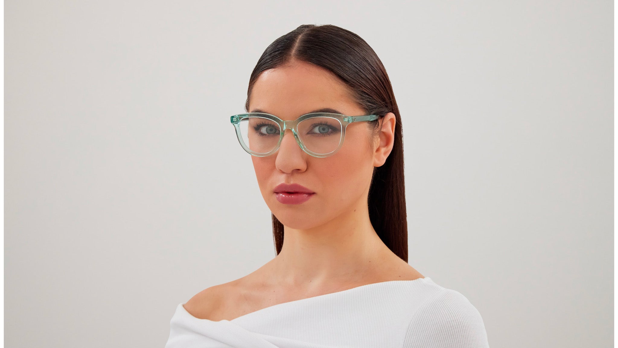 Occhiali da vista GUCCI GG1687O Shiny transparent mint green