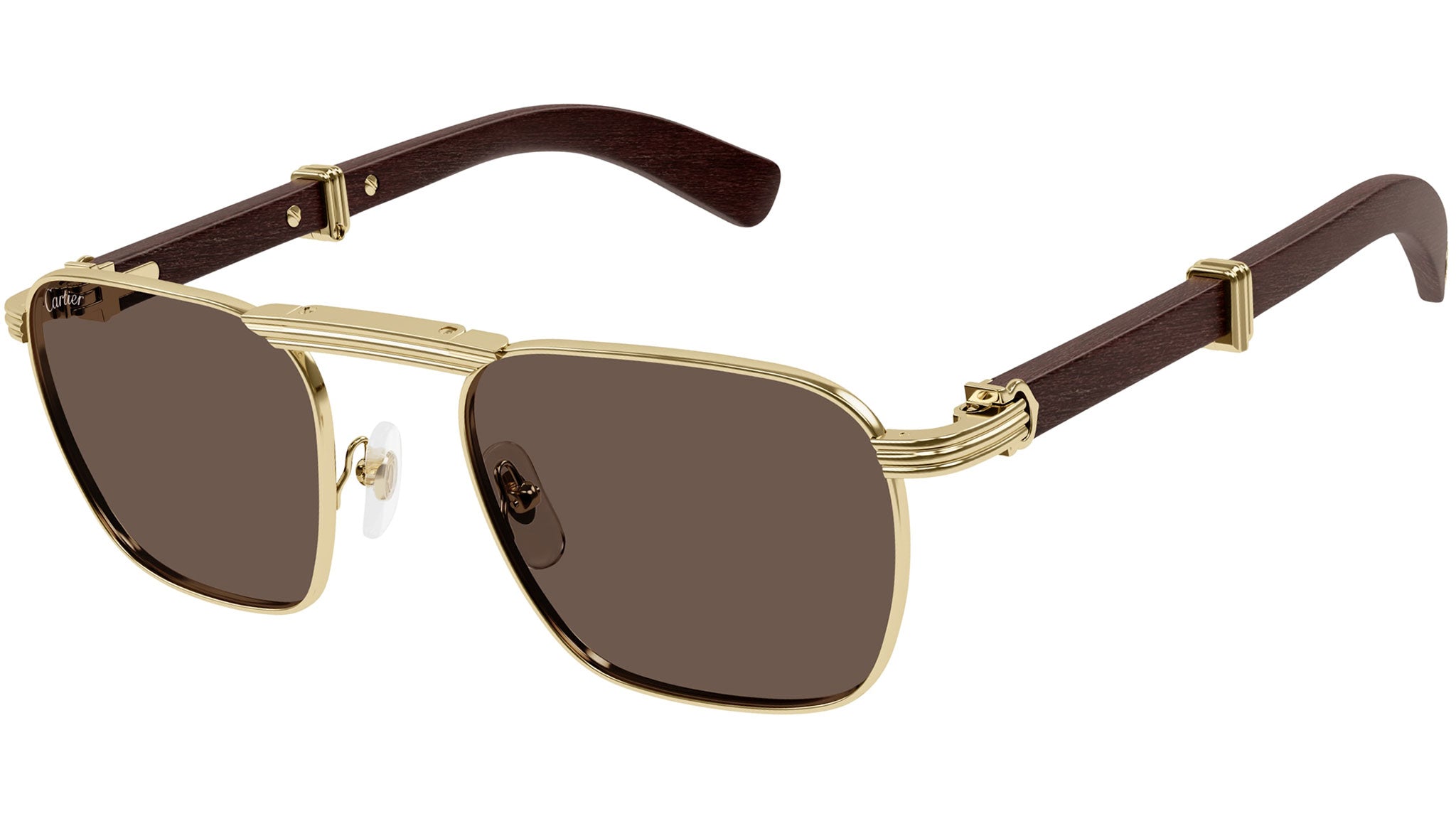 Occhiali da sole CARTIER CT0428S Smooth golden finish