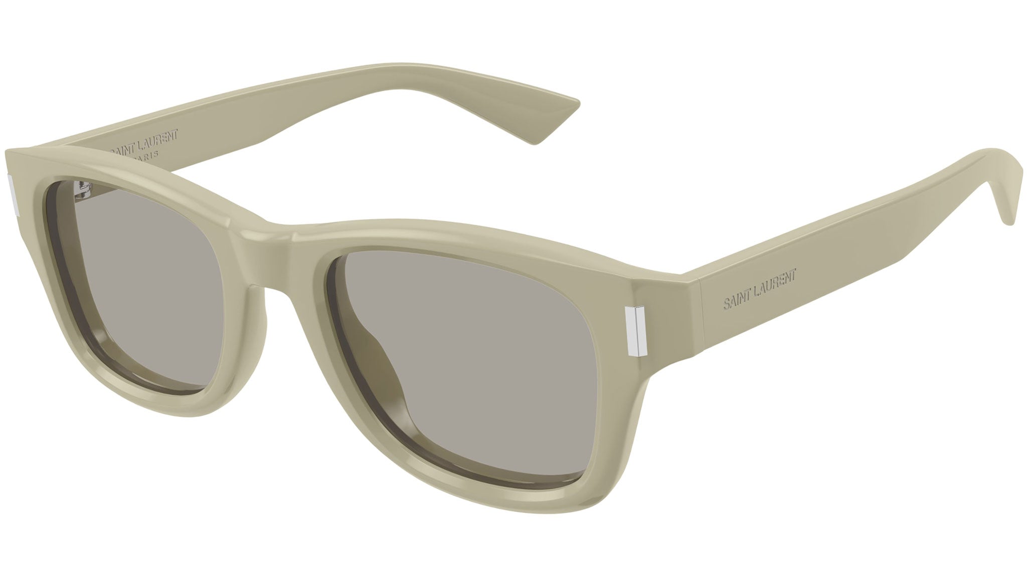 Occhiali da sole SAINT LAURENT SL801 Shiny solid light kaki