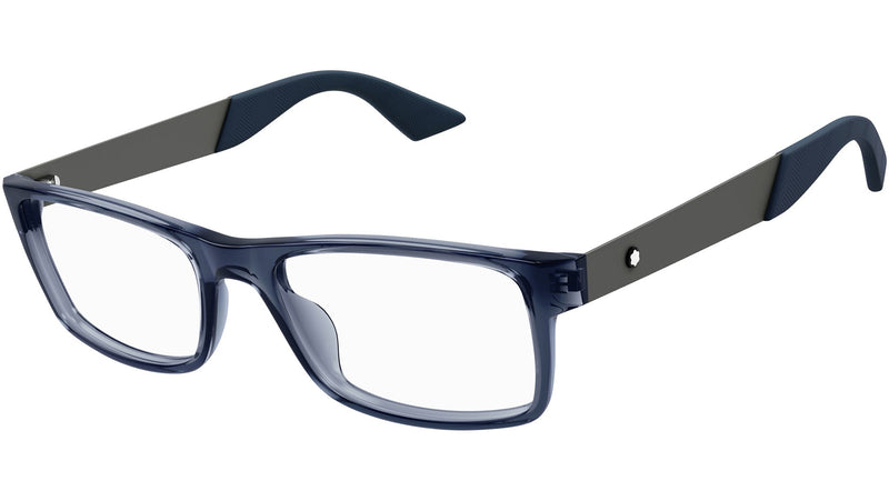 Occhiali da vista MONTBLANC MB0301O Shiny transparent blue