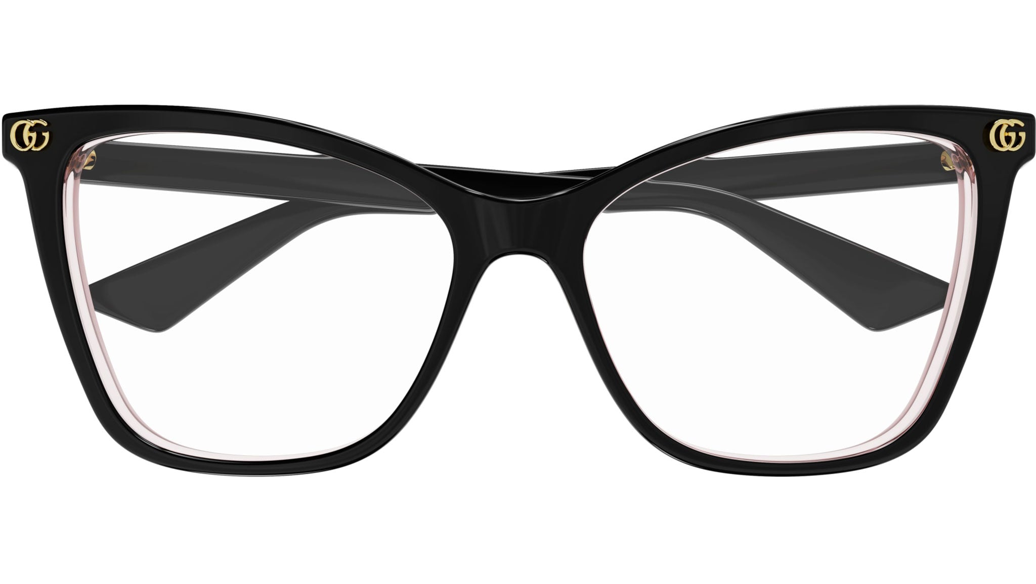 Occhiali da vista GUCCI GG1817O Shiny bilayer solid black + transparent light red