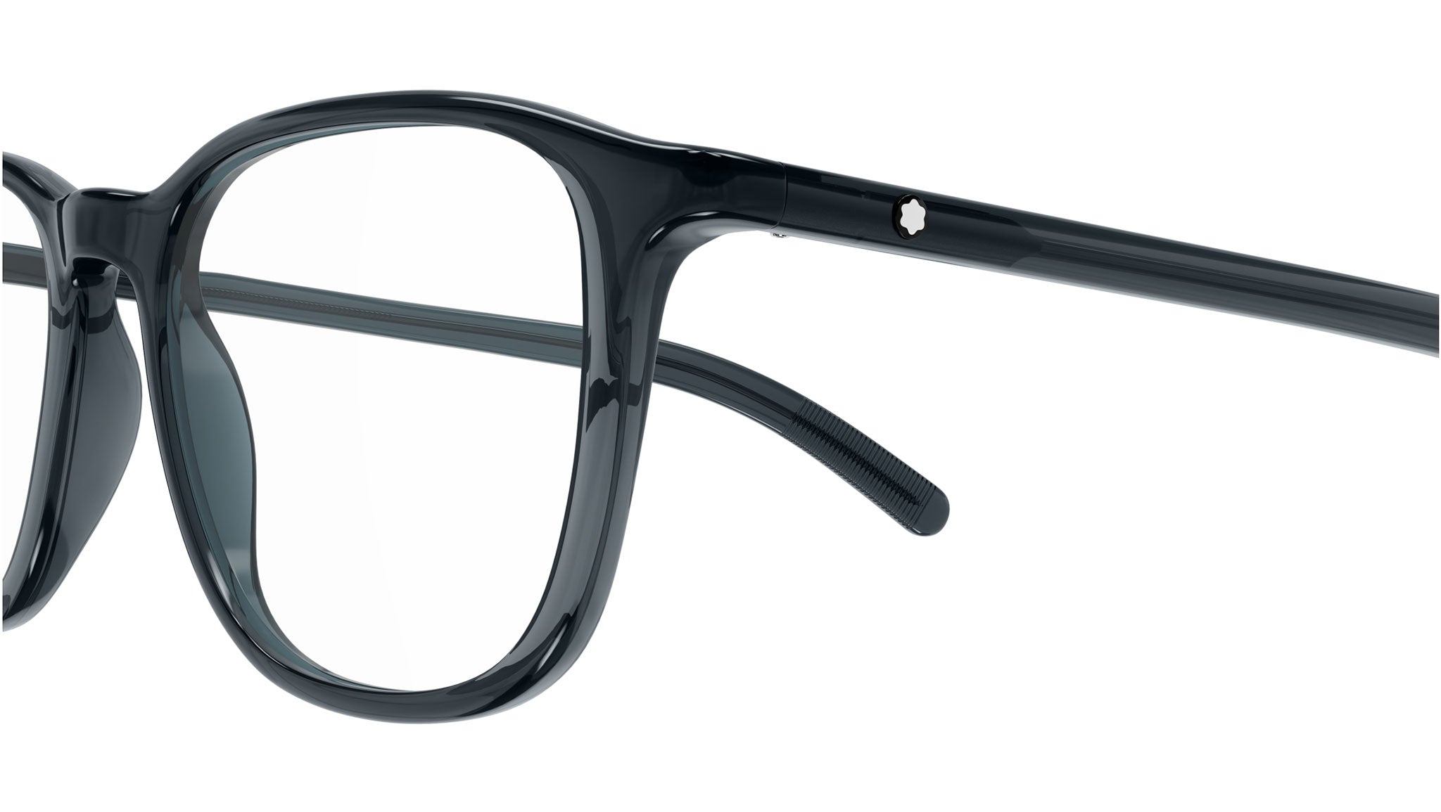 Occhiali da vista MONTBLANC MB0386O Shiny transparent dark grey