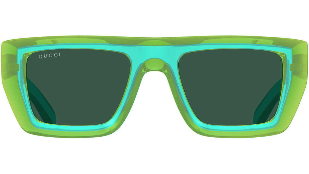 Occhiali da sole GUCCI GG1723S Front: shiny transparent green - front edge allover: lime yellow