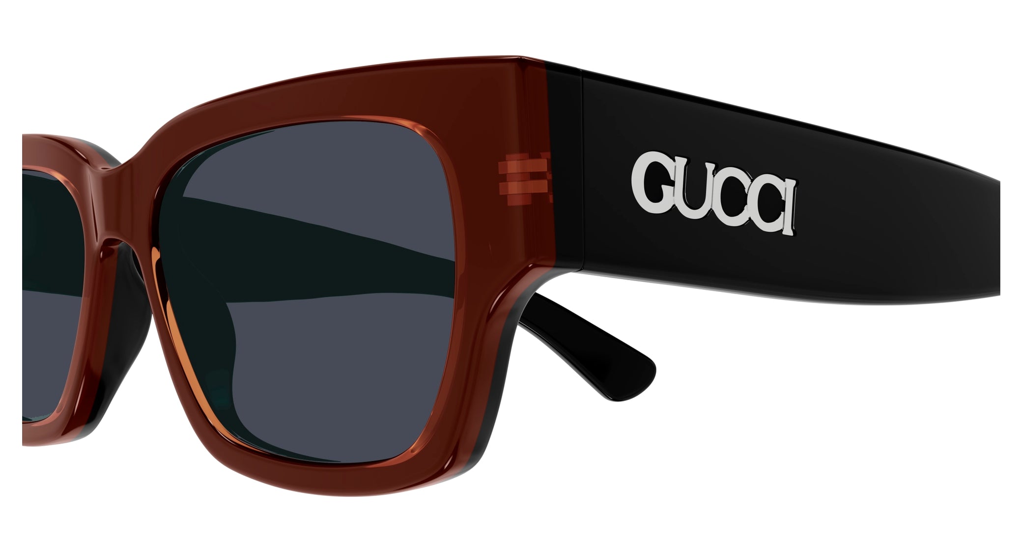 Occhiali da sole GUCCI GG1794S Shiny bilayer transparent orange + solid black