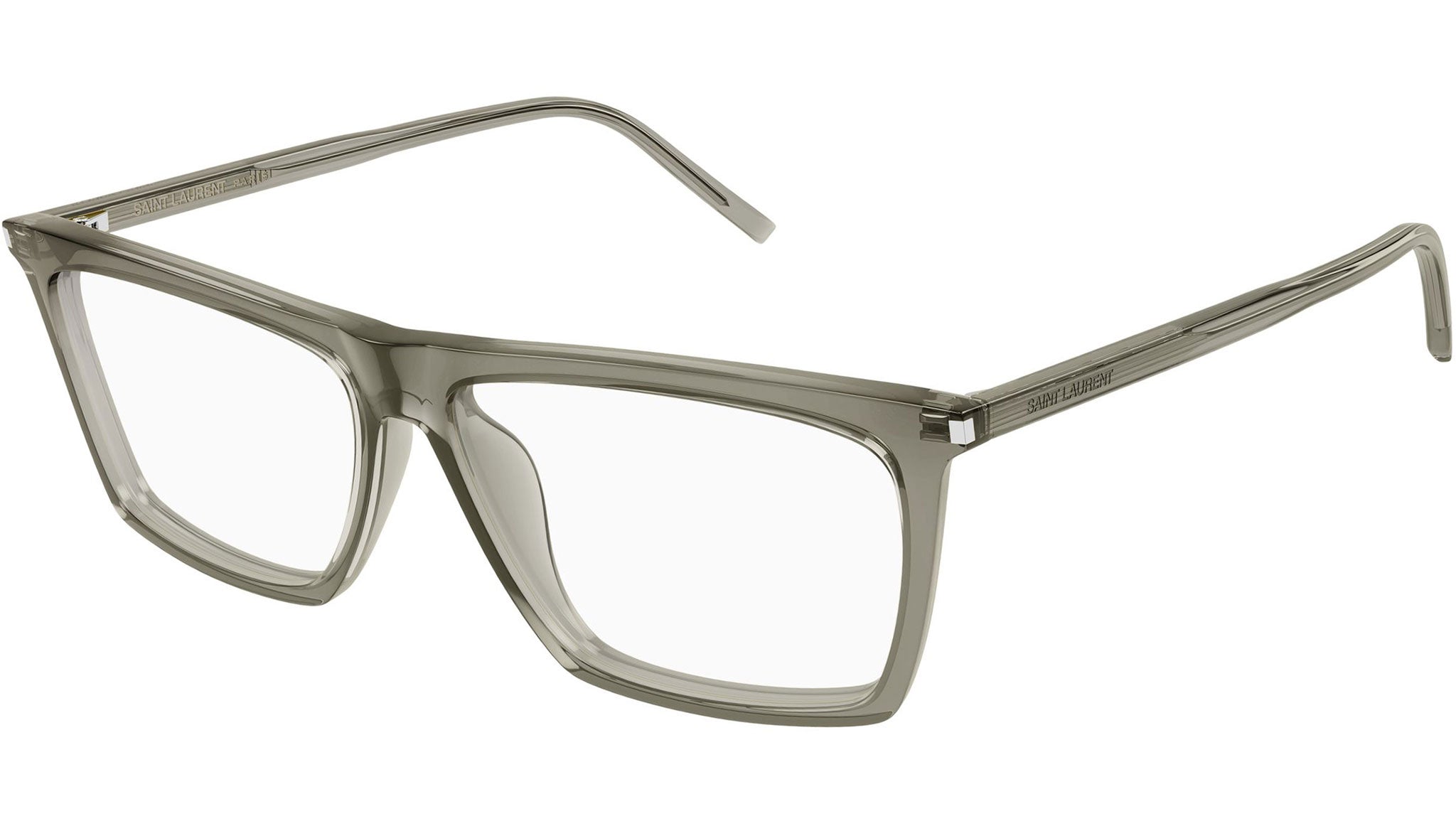 Occhiali da vista SAINT LAURENT Shiny transparent taupe