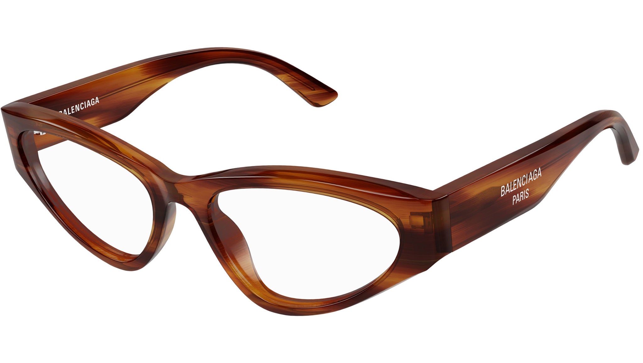 Occhiali da vista BALENCIAGA BB0391O Shiny melange brown havana