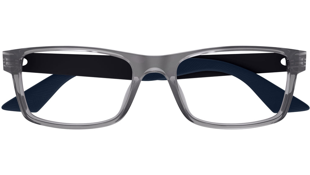 Occhiali da vista MONTBLANC MB0301O Shiny transparent dark grey