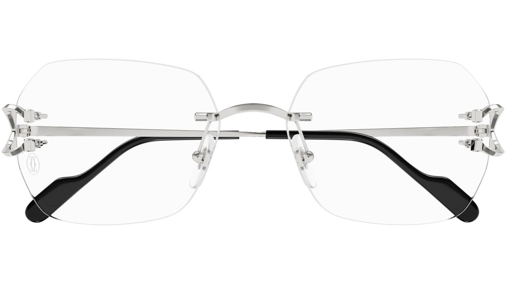 Occhiali da vista CARTIER CT0416O Smooth platinum finish