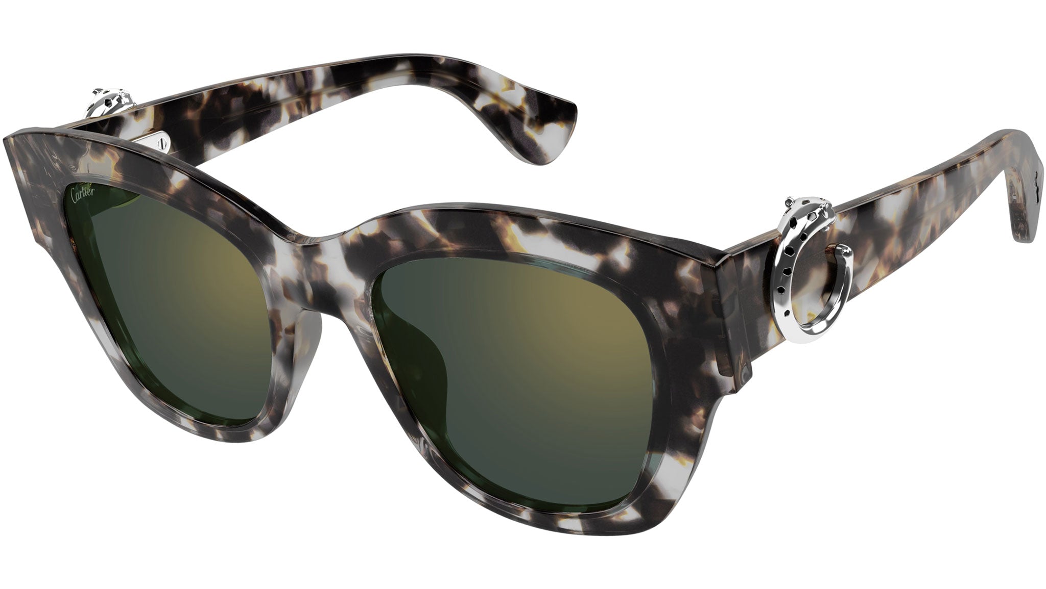 Occhiali da sole CARTIER CT0547S Spotted grey tortoiseshell effect