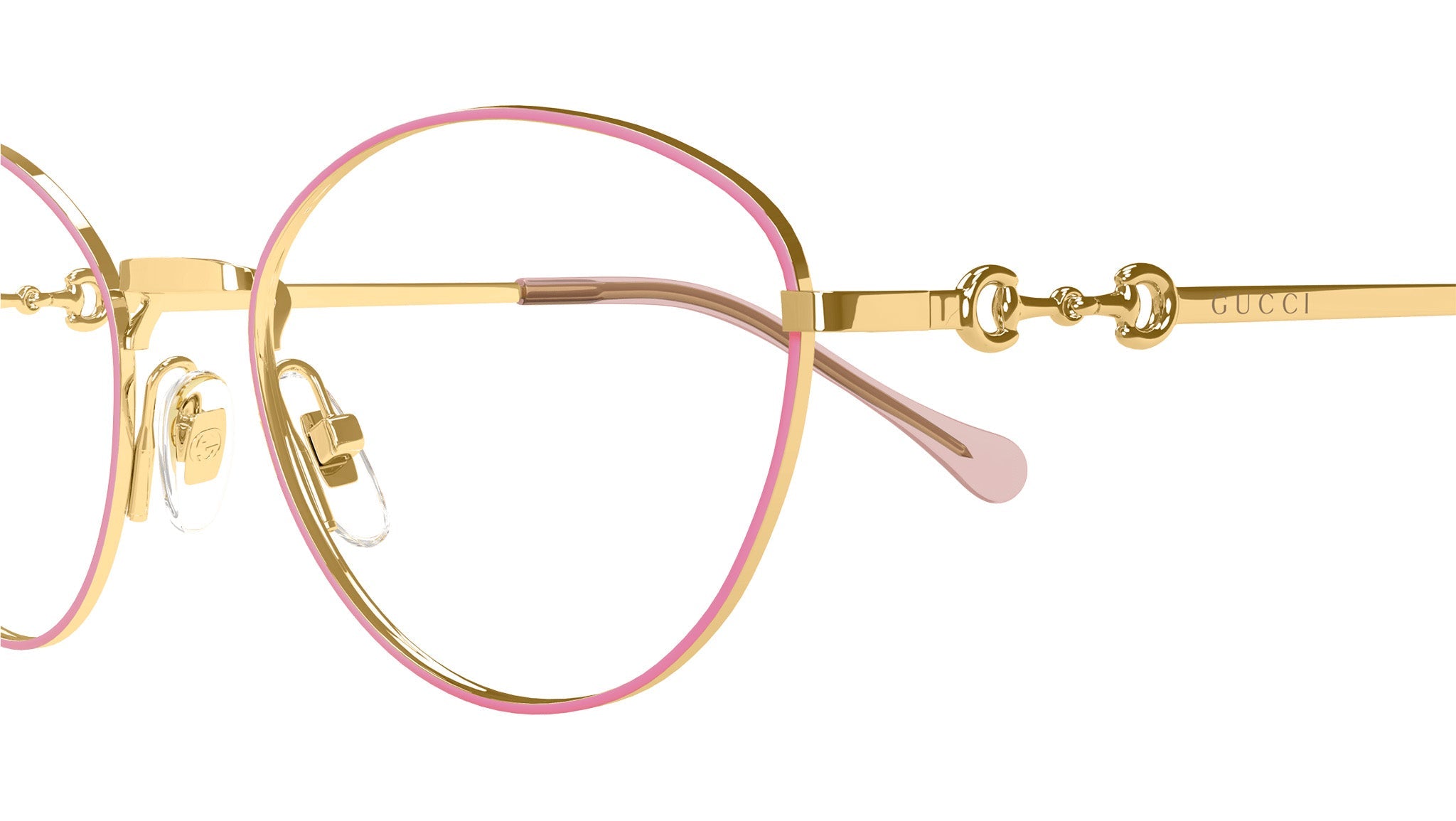 Occhiali da vista GUCCI GG1699O Shiny endura gold with shiny solid fuchsia 1 3 external varnished eyerims