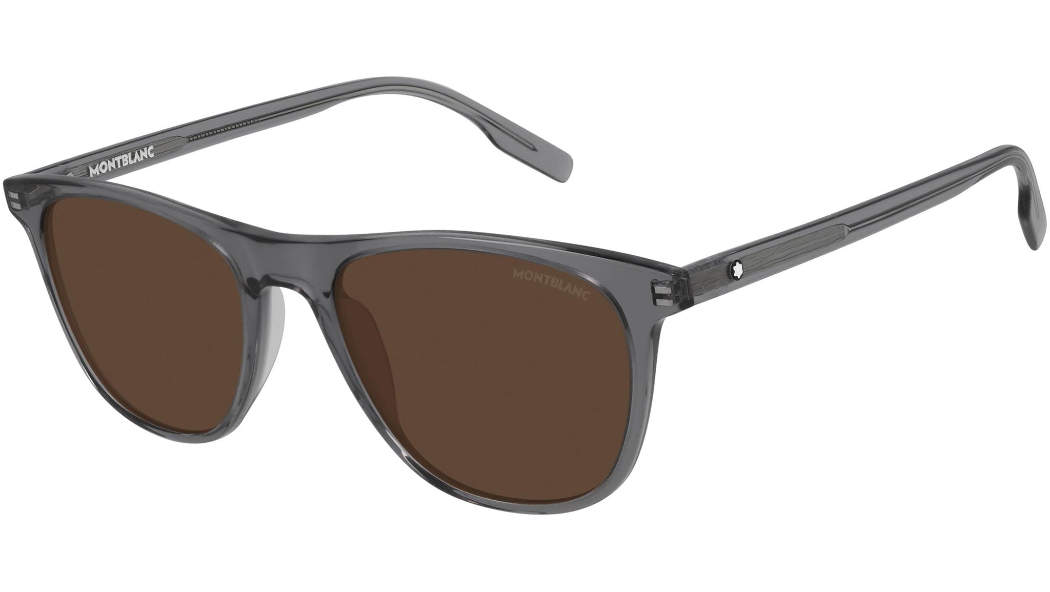 Occhiali da sole MONTBLANC MB0150S Shiny transparent grey