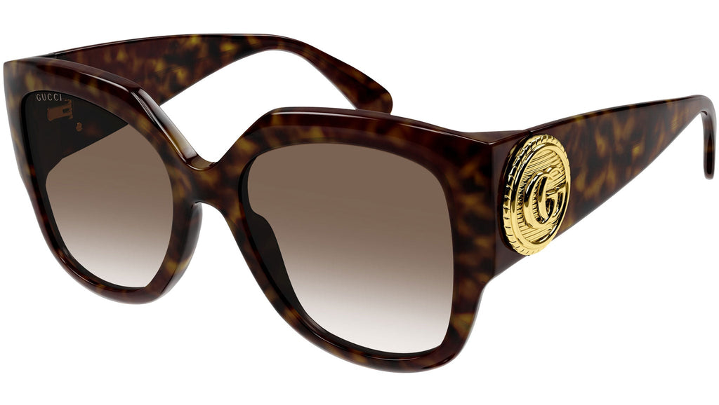 Occhiali da sole GUCCI GG1407S Shiny dark havana