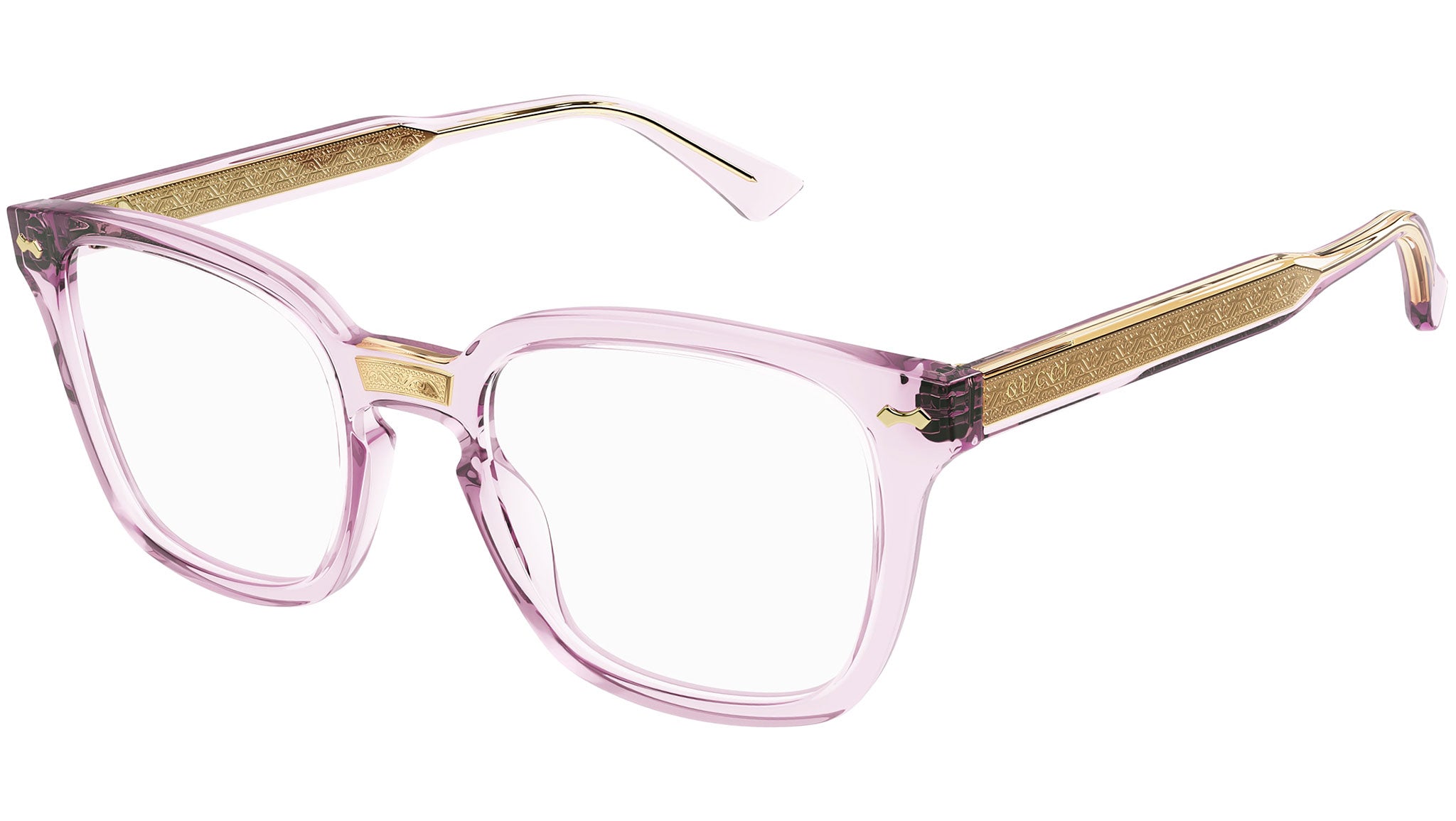 Occhiali da vista GUCCI GG0184O Shiny transparent pastel pink