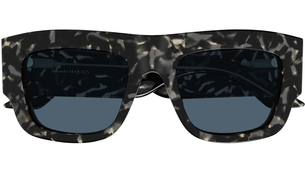 Occhiali da sole ALEXANDER MCQUEEN AM0449S Shiny grey havana