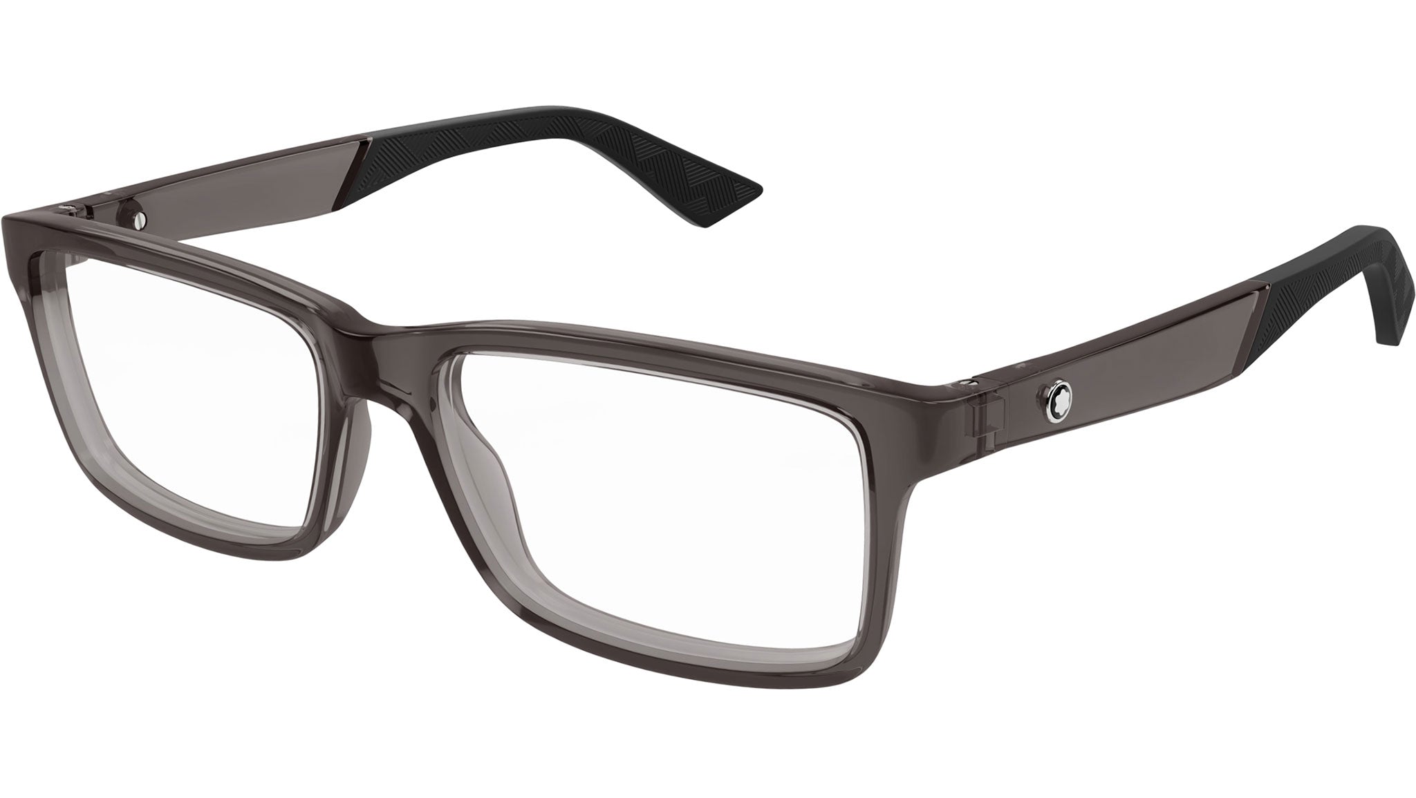 Occhiali da vista MONTBLANC MB0402O Shiny transparent grey