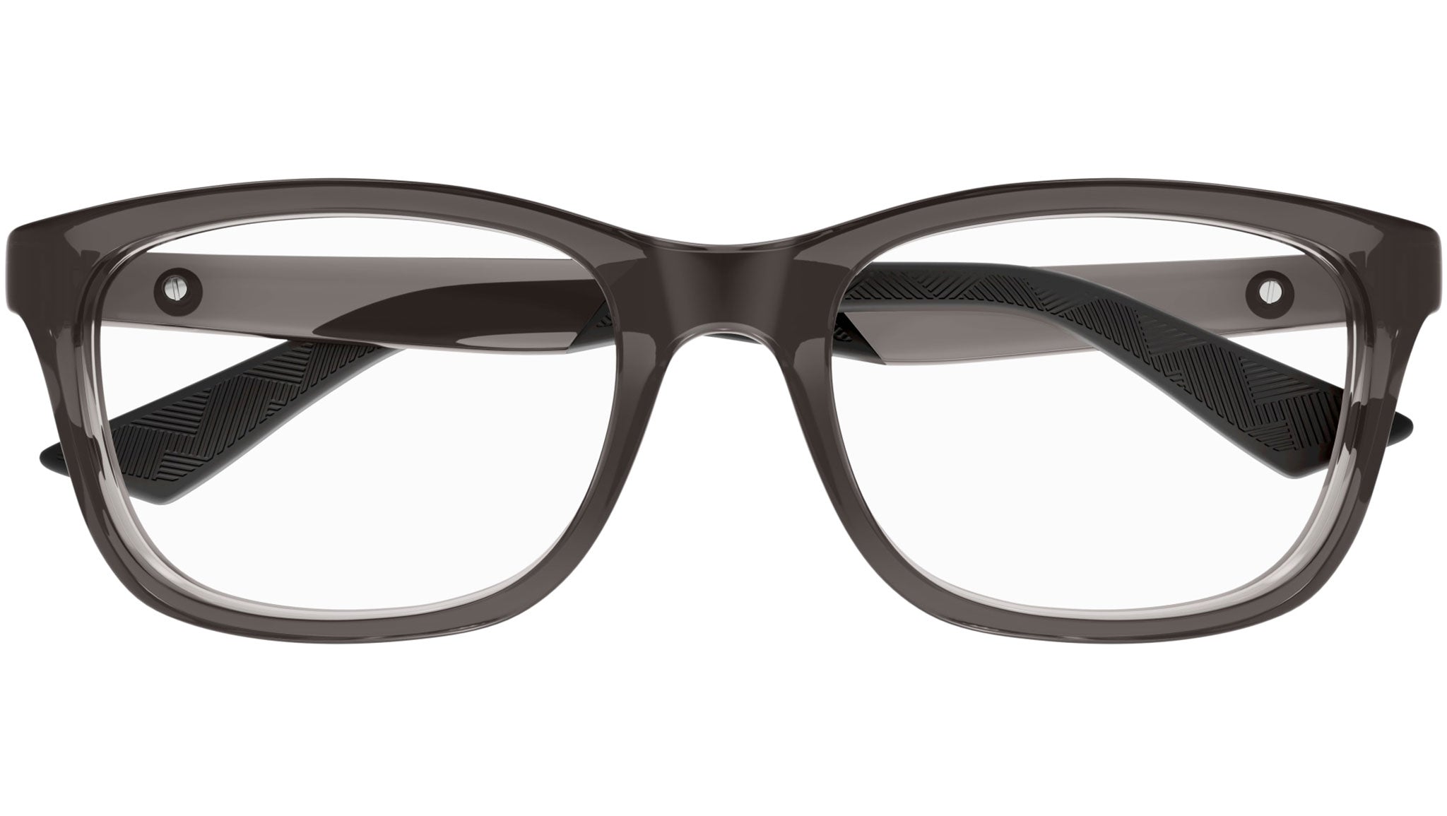 Occhiali da vista MONTBLANC MB0401O Shiny transparent grey