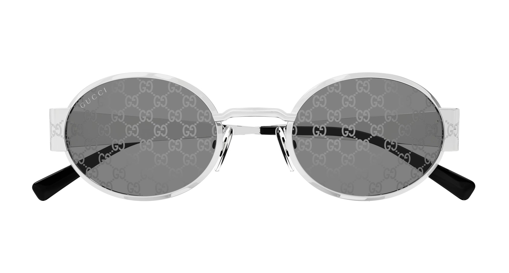 Occhiali da sole GUCCI GG1854S Shiny silver laser guccissima texture